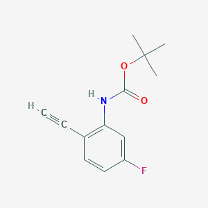 molecular formula C13H14FNO2 B8143325 tert-butyl N-(2-ethynyl-5-fluorophenyl)carbamate 