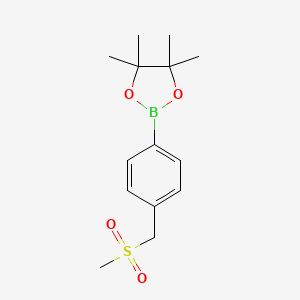 molecular formula C14H21BO4S B8143352 4-[(Methylsulfonyl)methyl]phenylboronic acid pinacol ester 