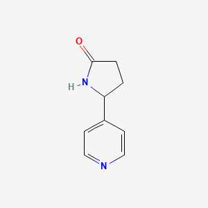 molecular formula C9H10N2O B8143412 5-(Pyridin-4-yl)pyrrolidin-2-one 
