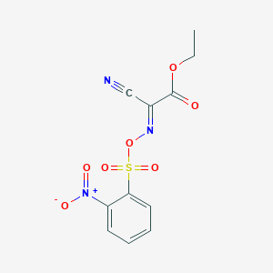 ethyl (2E)-2-cyano-2-(2-nitrophenyl)sulfonyloxyiminoacetate