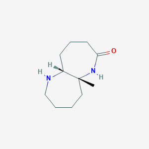 molecular formula C11H20N2O B8143451 (5aR,10aR)-10a-methyl-dodecahydro-1,6-diazaheptalen-2-one 