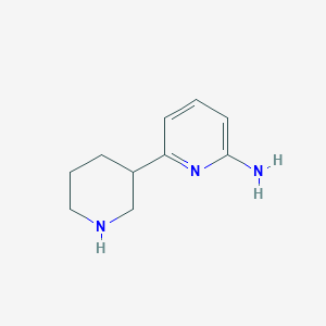 molecular formula C10H15N3 B8143454 6-(Piperidin-3-yl)pyridin-2-amine 