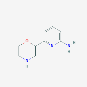 molecular formula C9H13N3O B8143455 6-(Morpholin-2-yl)pyridin-2-amine 