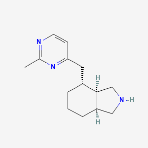 molecular formula C14H21N3 B8143465 4-((2-Methylpyrimidin-4-yl)methyl)octahydro-1H-isoindole 
