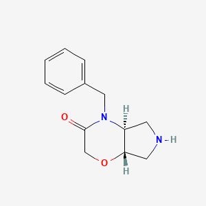 molecular formula C13H16N2O2 B8143471 (4aS,7aS)-4-benzyl-octahydropyrrolo[3,4-b][1,4]oxazin-3-one 