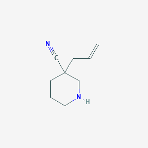 molecular formula C9H14N2 B8143478 3-Allylpiperidine-3-carbonitrile 