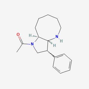 molecular formula C17H24N2O B8143490 1-[(3R,3aS,9aS)-3-phenyl-decahydro-1H-pyrrolo[3,2-b]azocin-1-yl]ethan-1-one 