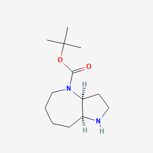 molecular formula C13H24N2O2 B8143496 tert-butyl (3aS,8aS)-octahydropyrrolo[3,2-b]azepine-4(1H)-carboxylate 