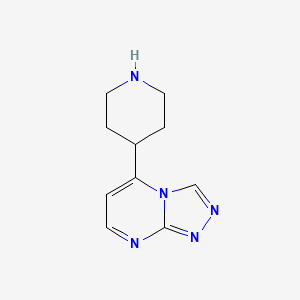 molecular formula C10H13N5 B8143550 5-(Piperidin-4-yl)-[1,2,4]triazolo[4,3-a]pyrimidine 