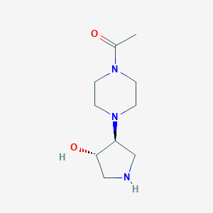 rac-1-(4-((3R,4R)-4-hydroxypyrrolidin-3-yl)piperazin-1-yl)ethan-1-one