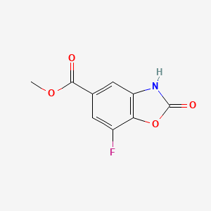 molecular formula C9H6FNO4 B8143605 Methyl 7-fluoro-2-oxo-2,3-dihydrobenzo[d]oxazole-5-carboxylate 