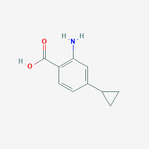 molecular formula C10H11NO2 B8143610 2-Amino-4-cyclopropylbenzoic acid 