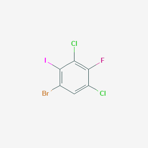 molecular formula C6HBrCl2FI B8143627 1-Bromo-3,5-dichloro-4-fluoro-2-iodobenzene 