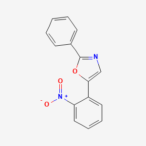 molecular formula C15H10N2O3 B8143640 5-(2-Nitrophenyl)-2-phenyloxazole 