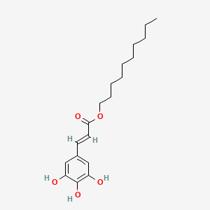 molecular formula C19H28O5 B8143651 3,4,5-Trihydroxycinnamic acid decyl ester 