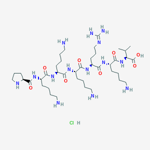 molecular formula C40H79ClN14O8 B8143698 NLS (PKKKRKV) (hydrochloride) 
