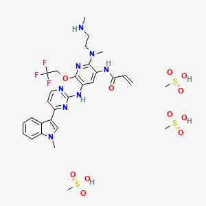 molecular formula C30H41F3N8O11S3 B8143721 AST5902 (trimesylate) 