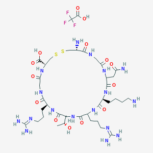 molecular formula C38H66F3N17O14S2 B8143754 H-Cys(1)-Gly-DL-Asn-Lys-DL-Arg-Thr-Arg-Gly-Cys(1)-OH.TFA 