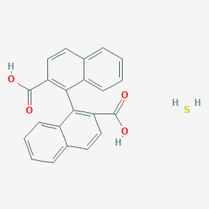 molecular formula C22H16O4S B8143892 1-(2-Carboxynaphthalen-1-yl)naphthalene-2-carboxylic acid;sulfane 