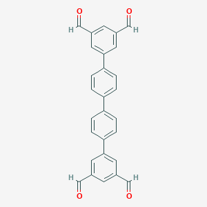molecular formula C28H18O4 B8143917 [1,1':4',1'':4'',1'''-Quaterphenyl]-3,3''',5,5'''-tetracarbaldehyde 