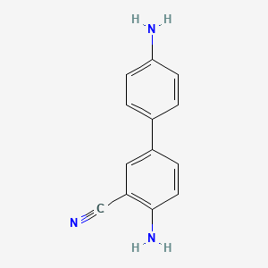 molecular formula C13H11N3 B8143930 4,4'-Diamino-[1,1'-biphenyl]-3-carbonitrile 