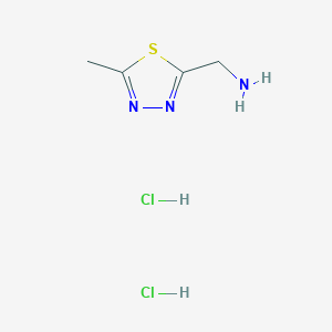 molecular formula C4H9Cl2N3S B8144032 (5-Methyl-1,3,4-thiadiazol-2-YL)methanamine 2hcl 