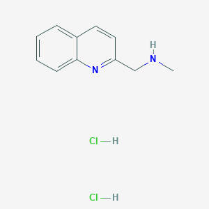 molecular formula C11H14Cl2N2 B8144036 Methyl[(quinolin-2-yl)methyl]amine dihydrochloride 