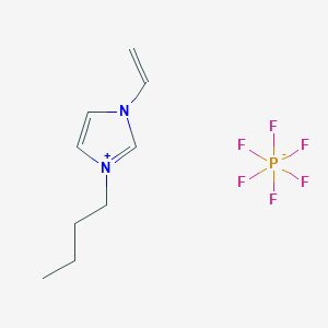 molecular formula C9H15F6N2P B8144094 1-Butyl-3-vinylimidazolium hexafluorophosphate 