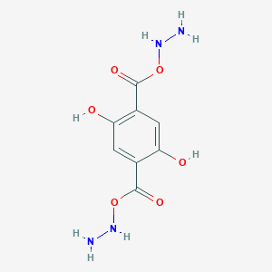 molecular formula C8H10N4O6 B8144100 2,5-Bis((hydrazinyloxy)carbonyl)benzene-1,4-diol 