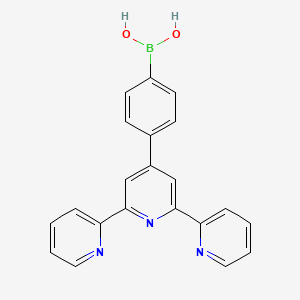 molecular formula C21H16BN3O2 B8144129 (4-([2,2':6',2''-联吡啶]-4'-基)苯硼酸 