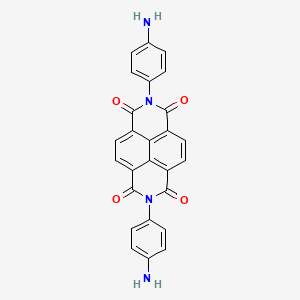 molecular formula C26H16N4O4 B8144138 2,7-Bis(4-aminophenyl)benzo[lmn][3,8]phenanthroline-1,3,6,8(2H,7H)-tetraone 