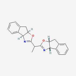 molecular formula C22H20N2O2 B8144141 (3aS,3a'S,8aR,8a'R)-2,2'-(Ethane-1,1-diyl)bis(3a,8a-dihydro-8H-indeno[1,2-d]oxazole) 