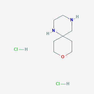 molecular formula C8H18Cl2N2O B8144154 9-Oxa-1,4-diazaspiro[5.5]undecane dihydrochloride 