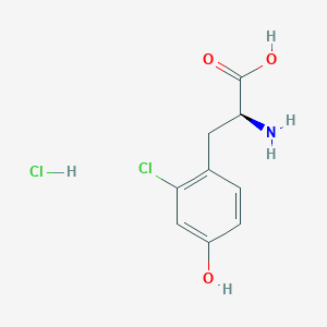 molecular formula C9H11Cl2NO3 B8144177 (S)-2-Amino-3-(2-chloro-4-hydroxyphenyl)propanoic acid hydrochloride 