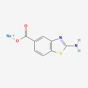 molecular formula C8H5N2NaO2S B8144189 Sodium 2-aminobenzo[d]thiazole-5-carboxylate 