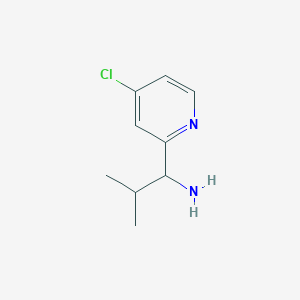 molecular formula C9H13ClN2 B8144202 1-(4-Chloropyridin-2-yl)-2-methylpropan-1-amine 