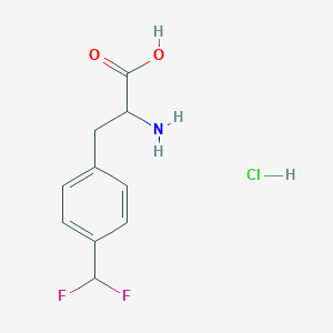 molecular formula C10H12ClF2NO2 B8144208 2-Amino-3-(4-(difluoromethyl)phenyl)propanoic acid hydrochloride 