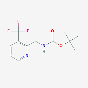 molecular formula C12H15F3N2O2 B8144227 tert-Butyl ((3-(trifluoromethyl)pyridin-2-yl)methyl)carbamate 