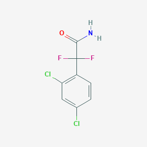 molecular formula C8H5Cl2F2NO B8144236 2-(2,4-Dichlorophenyl)-2,2-difluoroacetamide 