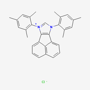 molecular formula C31H29ClN2 B8144238 7,9-Dimesityl-7H-acenaphtho[1,2-d]imidazol-9-ium chloride 