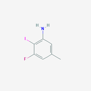 molecular formula C7H7FIN B8144275 3-Fluoro-2-iodo-5-methylaniline 