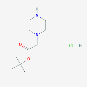 molecular formula C10H21ClN2O2 B8144297 tert-Butyl 2-(piperazin-1-yl)acetate hydrochloride 