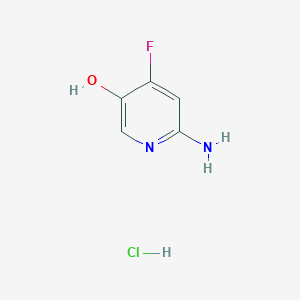 molecular formula C5H6ClFN2O B8144349 6-Amino-4-fluoropyridin-3-ol hydrochloride 