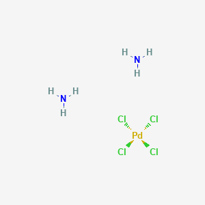 molecular formula Cl4H6N2Pd B8144353 Azane;tetrachloropalladium 