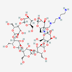 molecular formula C48H86N4O34 B8144365 6A-[[2-[[2-[(2-Aminoethyl)amino]ethyl]amino]ethyl]amino]-6A-deoxy-|A-Cyclodextrin 