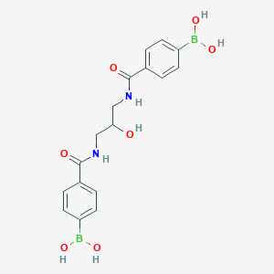 [4-[[3-[(4-Boronobenzoyl)amino]-2-hydroxypropyl]carbamoyl]phenyl]boronic acid