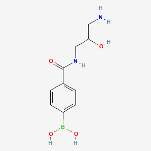 molecular formula C10H15BN2O4 B8144385 4-[(3-Amino-2-hydroxypropyl)carbamoyl]phenylboronic Acid 