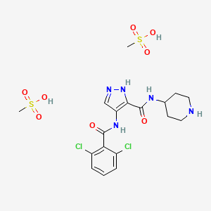 molecular formula C18H25Cl2N5O8S2 B8144386 CID 117759499 