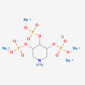Tetrasodium;[3-[hydroxy(oxido)phosphoryl]oxy-5-phosphonatooxypiperidin-1-ium-4-yl] phosphate
