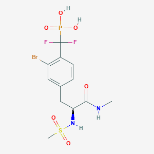 molecular formula C12H16BrF2N2O6PS B8144457 3-Bromo-4-[difluoro(Phosphono)methyl]-N-Methyl-Nalpha-(Methylsulfonyl)-L-Phenylalaninamide 